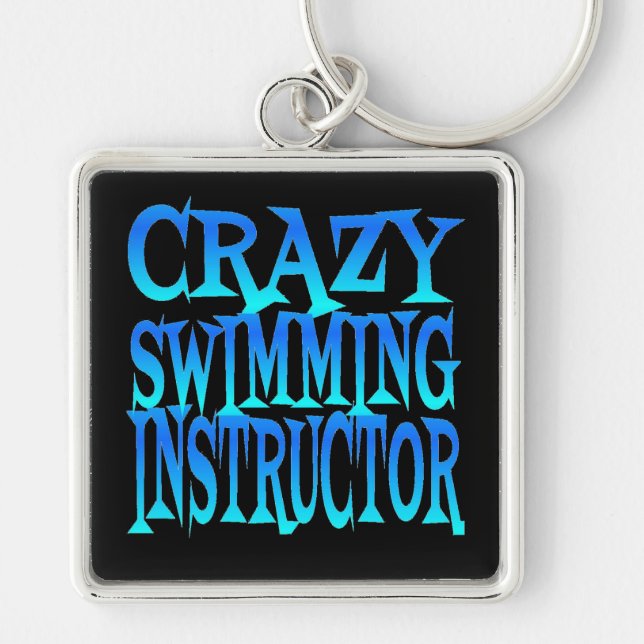 Llavero Instructor De Natación Loco (Frente)