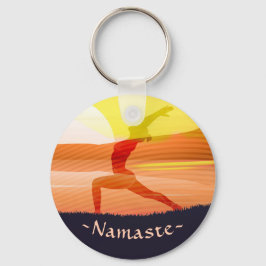 Llavero Instructor de Yoga Saludo Sun Crescent Moon Pose