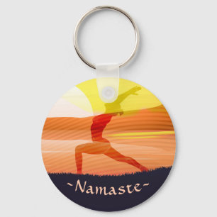 Llavero Instructor de Yoga Saludo Sun Crescent Moon Pose