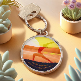 Llavero Instructor de Yoga Saludo Sun Crescent Moon Pose 