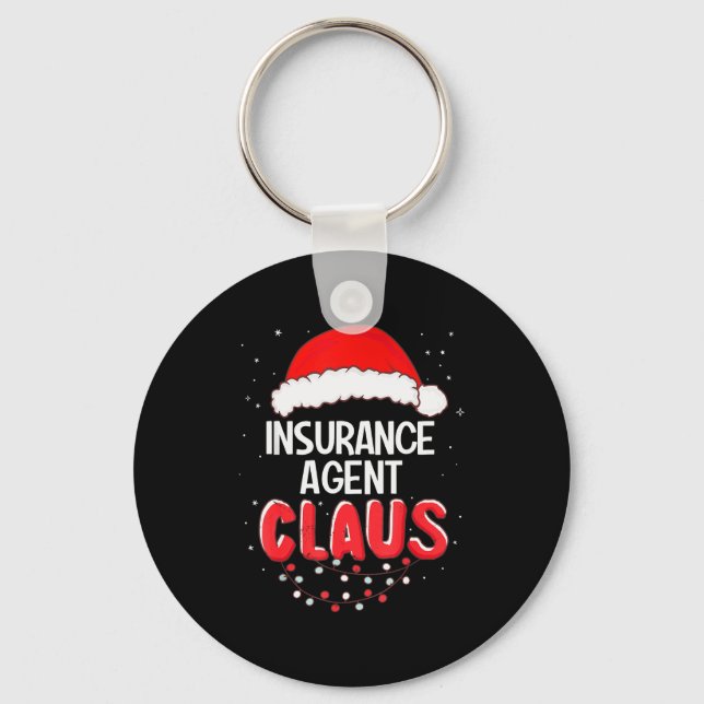 Llavero Insurance Agent Santa Claus Christmas Matching Cos (Anverso)