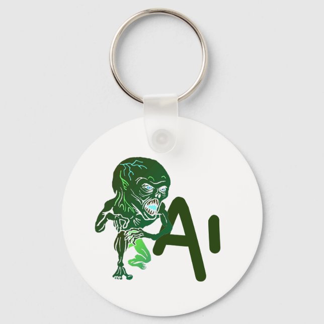 Llavero Inteligencia artificial de IA es tecnología de cui (Anverso)