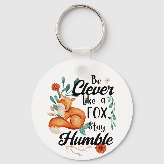 Llavero Inteligente Como Fox, Humble, Floral De Woodland (Anverso)