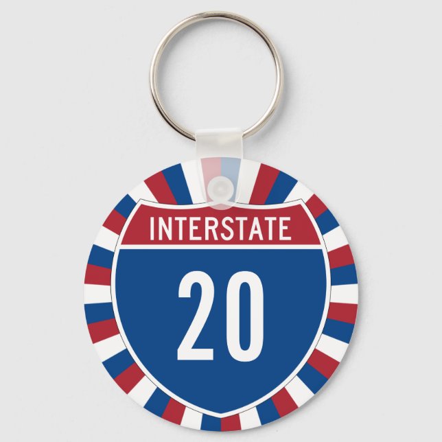 Llavero Interestatal 20 (Anverso)