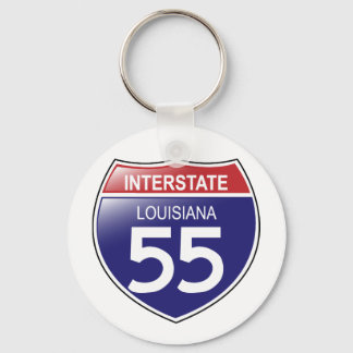 Llavero Interestatal 55 en la cadena de claves Louisiana