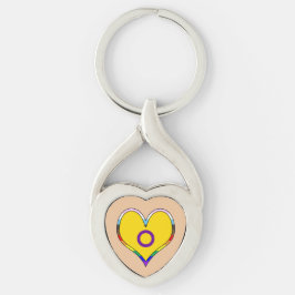 Llavero Intersex Pride Heart Keychain