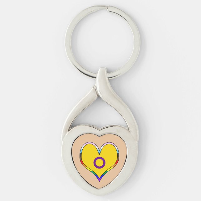 Llavero Intersex Pride Heart Keychain (Anverso)