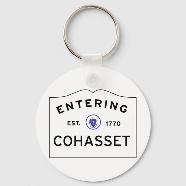 Llavero Introducción al Rótulo de la calle COHASSET MASSAC (Anverso)