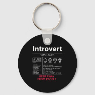 Llavero Introvertido 100% más largo alejarse de las person