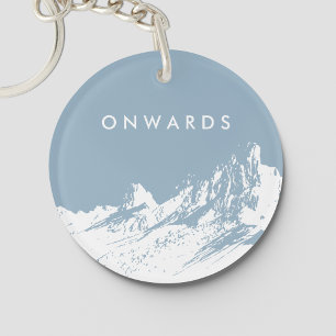 Llavero Invierno Mínimo de Montaña Maravilla Icy Blue