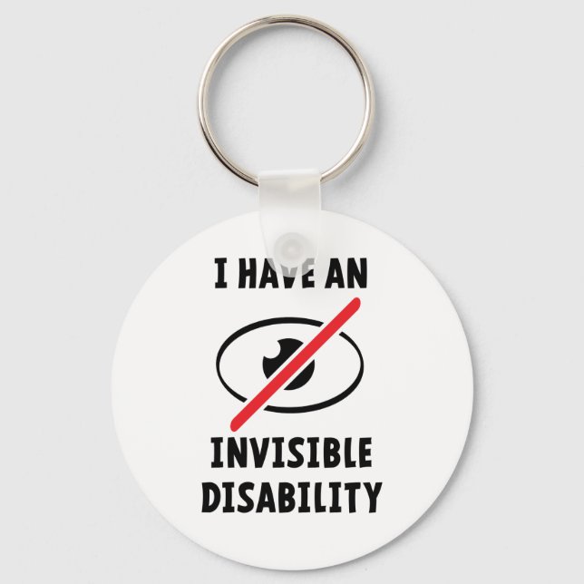 Llavero Invisible illness, disability. Onzichtbare ziekte. (Anverso)