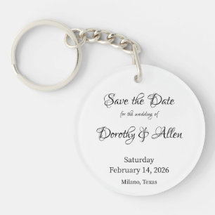 Llavero Invitación Boda minimalista