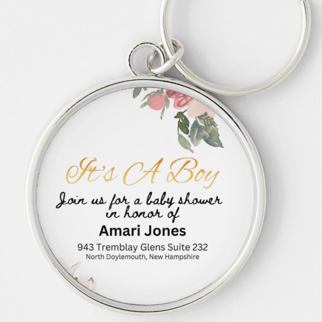 Llavero Invitación de Baby Shower (Frente)