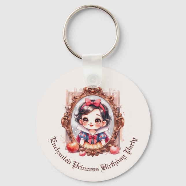 Llavero Invitación de cumpleaños de la princesa encantada  (Anverso)
