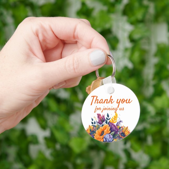 Llavero Invitación de Desayuno Nupcial de Girasoles bajo e (Mano)