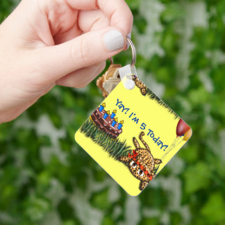 Llavero Invitaciones al cumpleaños del Safari de Leopard U