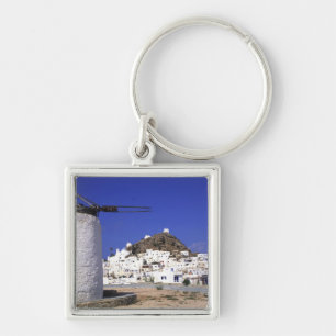 Llavero Ios, Grecia. El blanco y el blanco hermosos y cruj