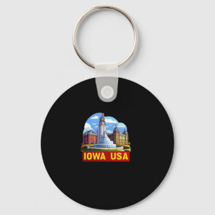 Llavero Iowa En Pegatina De Eeuu