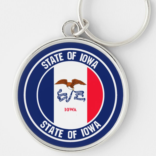 Llavero Iowa Round Emblem (Frente)