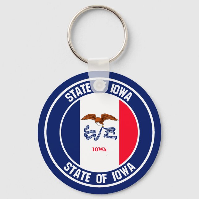 Llavero Iowa Round Emblem (Anverso)