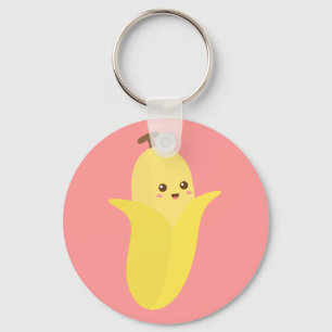 Llavero Ir a bananas con banana dulce y feliz