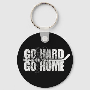 Llavero Ir duro o volver a casa (hockey)