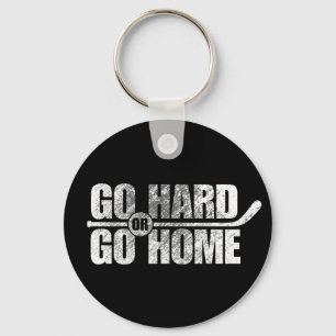 Llavero Ir duro o volver a casa (hockey)