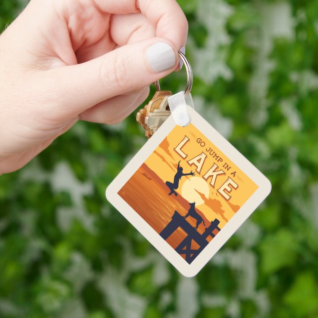 Llavero Ir Saltar A Un Lago (Mano)