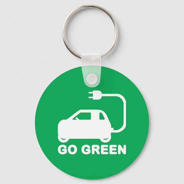 Llavero Ir Verde ~ Conducir autos eléctricos (Anverso)