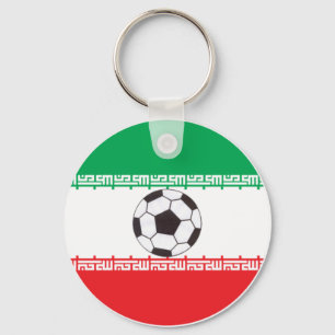 Llavero Iranian Flag with soccer ball keychain