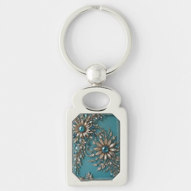 Llavero Iridescent glass beaded Keychain  (Anverso)