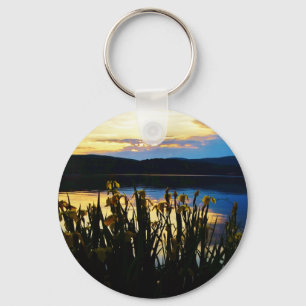 Llavero Iris amarillo en la orilla del lago Arrowhead