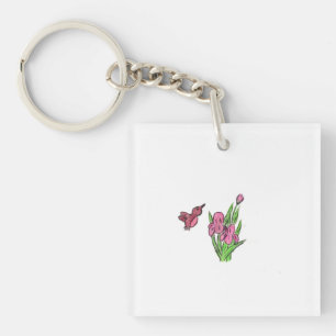 Llavero Iris rosa