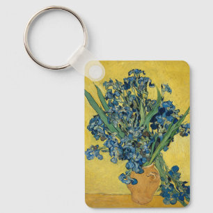 Llavero Irises de Van Gogh - Arte audaz de azul y amarillo