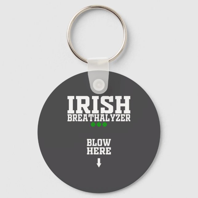 Llavero Irish Breathalyzer Blow Here Funny St Patricks Day (Anverso)