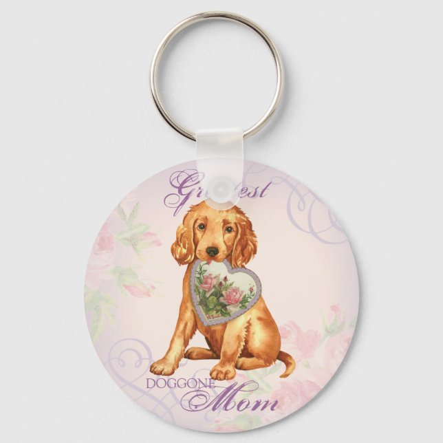 Llavero Irish Setter Heart Mom (Anverso)