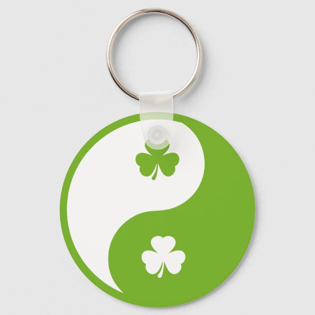 Llavero irish shamrock ying y yang (Anverso)