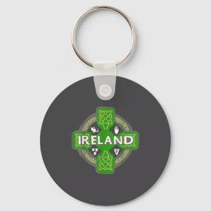Llavero Irlanda Día de San Patricio Cruz Celta Verde 