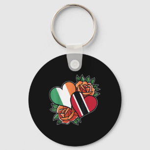 Llavero Irlanda Trinidad Y Tobago Corazón De Bandera Medio