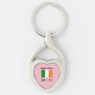 Llavero Irlanda y Bandera Irlandesa Personalizadas