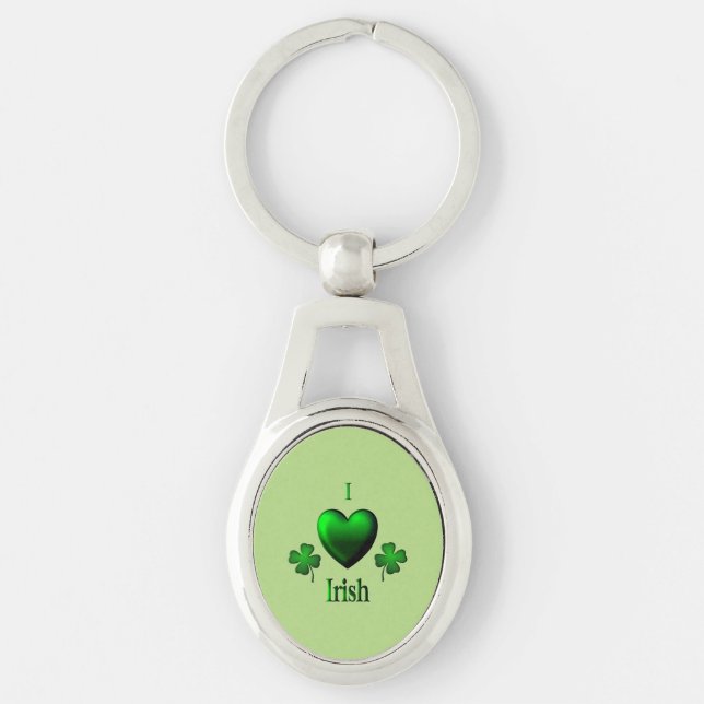 Llavero Irlandés del corazón del verde I (Anverso)