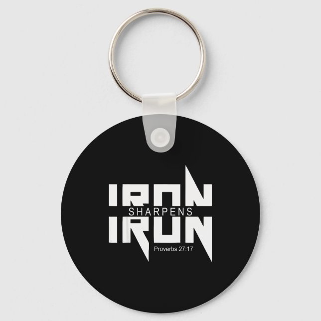 Llavero Iron Sharpens Iron Bible Jesus Faith Religious Chr (Anverso)