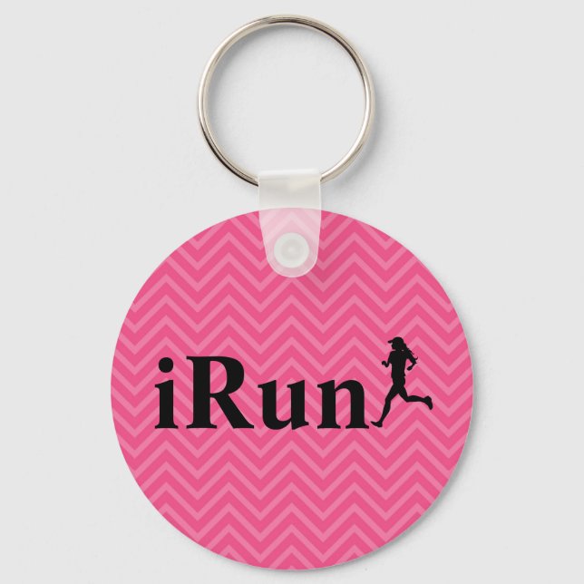 Llavero iRun Chevron Running Keychain para Chicas (Anverso)