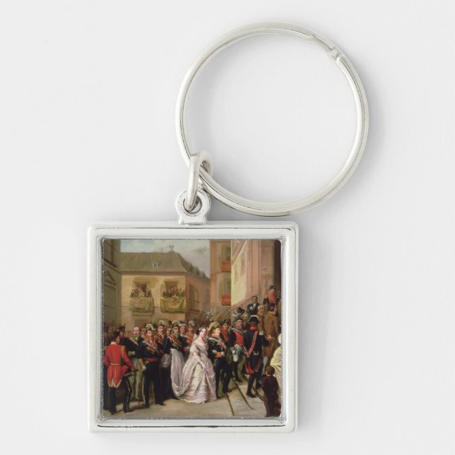 Llavero Isabel II de España y de su marido (Frente)