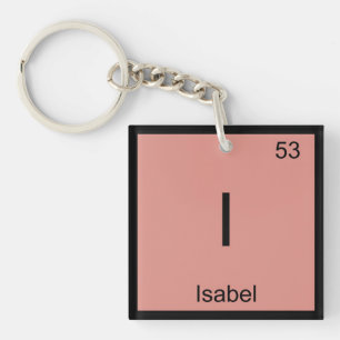 Llavero Isabel Nombre Elemento Químico Tabla periódica
