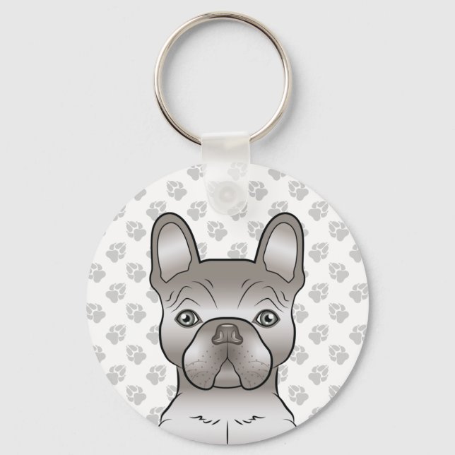 Llavero Isabella Bulldog francés / Perro trinitense francé (Anverso)