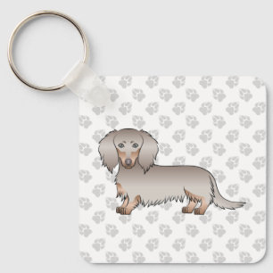 Llavero Isabella Y Tan Long Hair Dachshund Perro De Carica