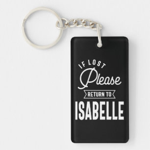 Llavero Isabelle Nombre Personalizado Regalo de cumpleaños