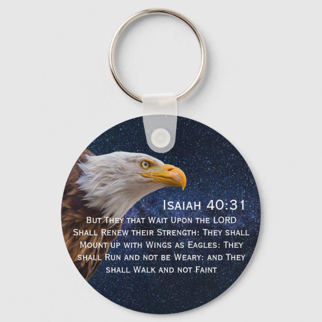 Llavero Isaiah 40:31 Cláusula (Anverso)