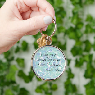 Llavero Isaiah 43:2 Cuando vayas... Keychain